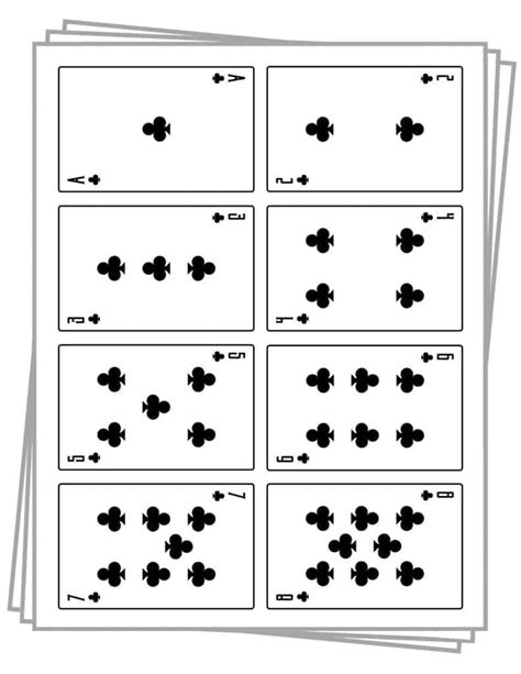 Printable Playing Cards (Free PDF Sheets In 3 Sizes).